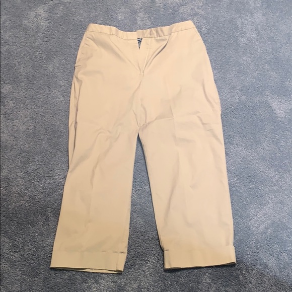 CHARTER CLUB CROPPED KHAKIS - Picture 1 of 4